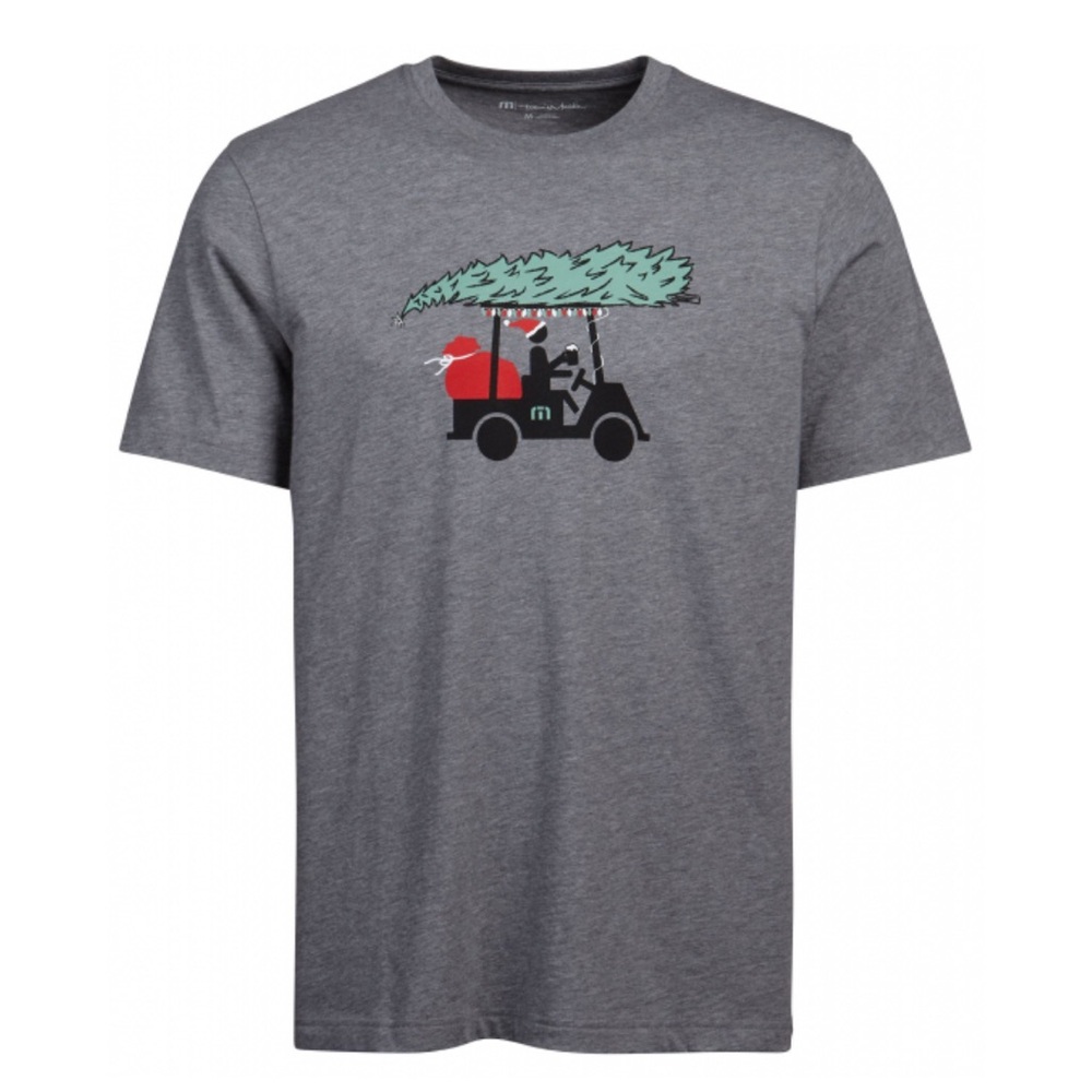 Travis Mathew Christmas Tee with Golf Cart Graphic